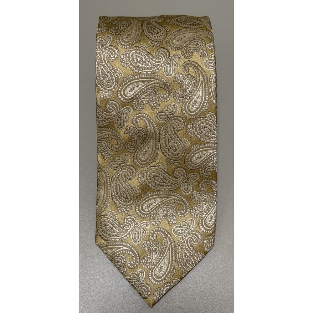 Valerio Garati Gold Hand Made 100% Silk Men's Neck Tie Made In China